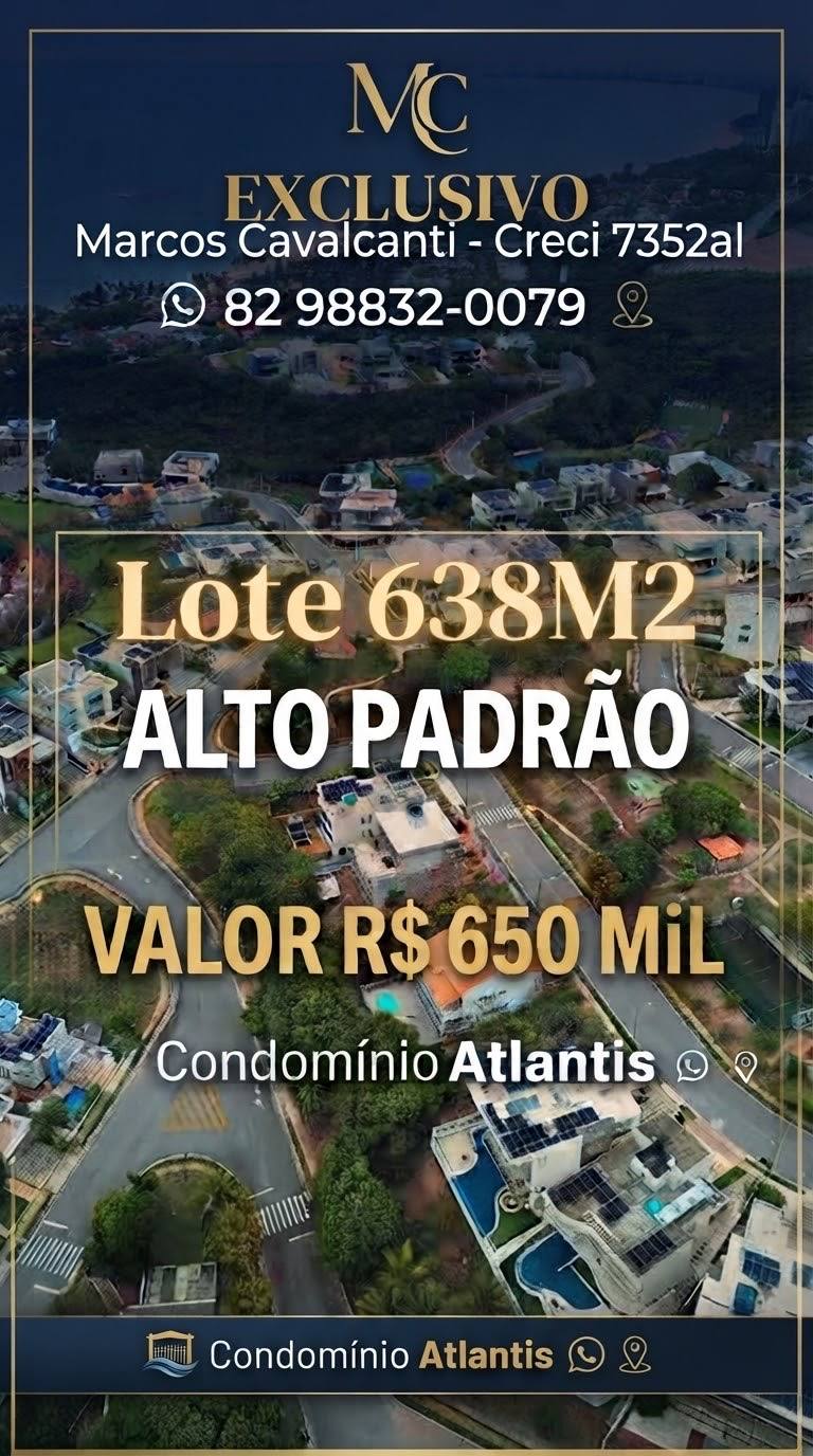 Excelente lote no Condomínio Atlantis
