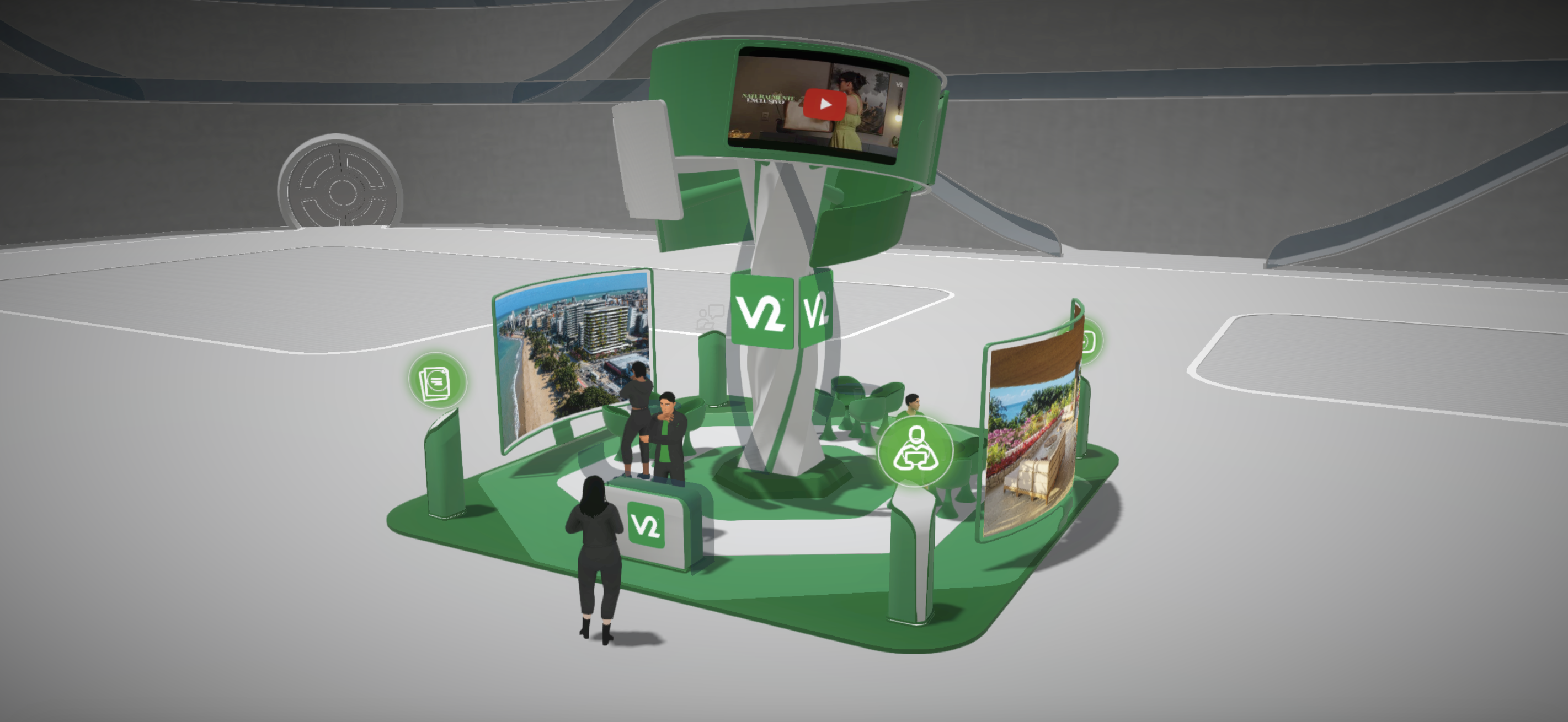 Estande virtual 3D do ParceiroX